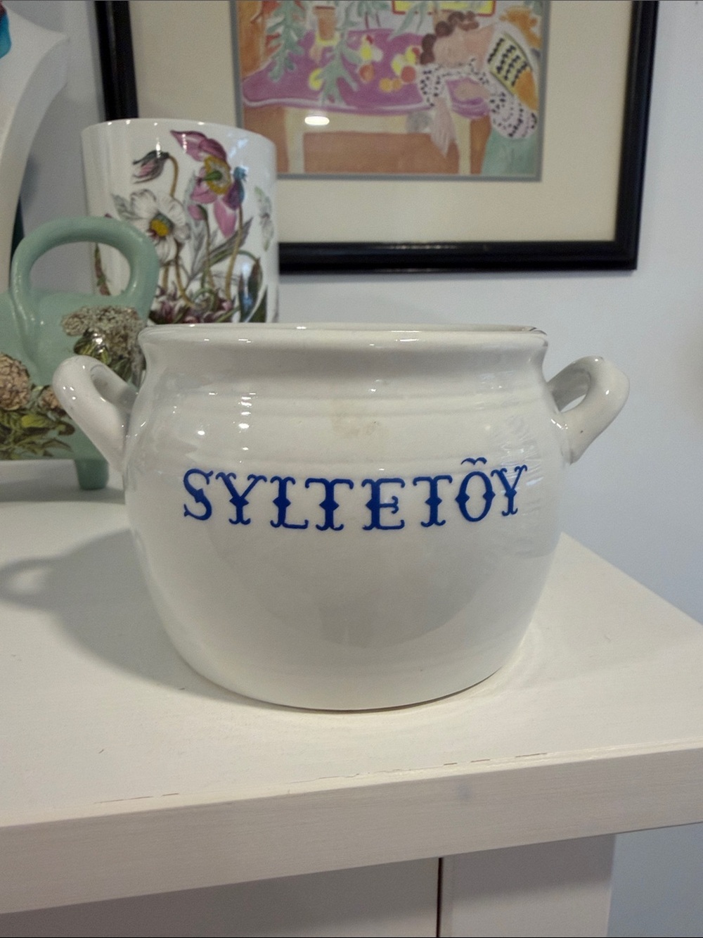 Vintage from 1960’s Arabia Finland Jam Jar No Lid - SYLTETØY